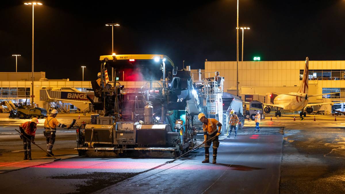 Night paving